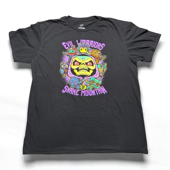 Men’s Tee Masters of the Universe Skeletor Evil Warriors Snake Mountain Black XL - Picture 1 of 3